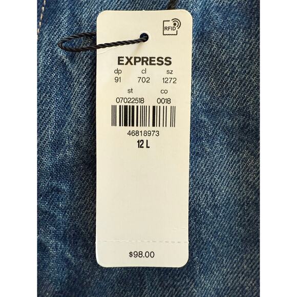 Express Wide Leg High Rise Jeans, 12 Long, New with tags - Picture 4 of 6